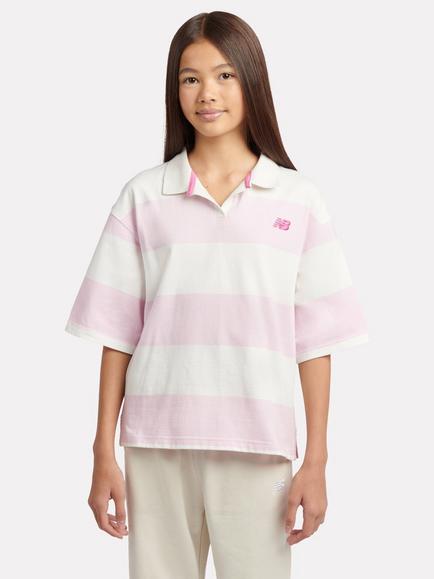 New Balance Kids' Stripe Polo Shirt, Multi, Multi