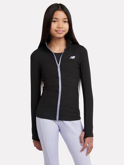 New Balance Zip Funnel Neck Jacket, Black