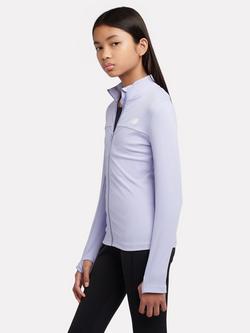 New Balance Zip Funnel Neck Jacket - view 2, Chambray Blue