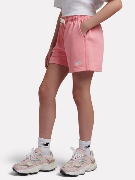 New Balance Kids' Embroidered Logo Drawstring Shorts, Double Bubble - view 2, Double Bubble