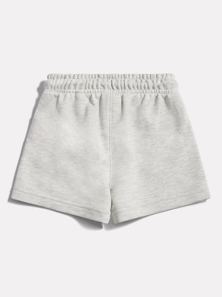 New Balance Kids' Drawstring Shorts, Grey Marl - view 2, Grey Marl