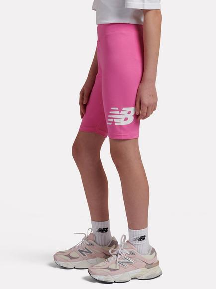 New Balance Kids' Stacked Logo Cycle Shorts - view 2, Pink