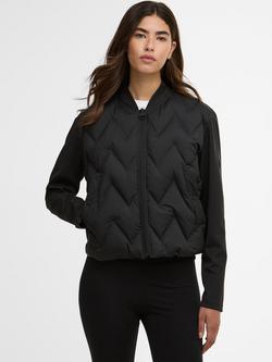 Barbour International Prism Quilted Sweatshirt, Black, Black