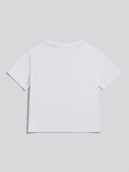 Juicy Couture Kids' Cropped Slog T-Shirt, Bright White - view 2, Bright White