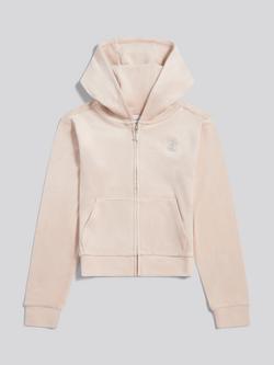 Juicy Couture Kids' Diamante Zip Hoodie, Gray Morn, Gray Morn