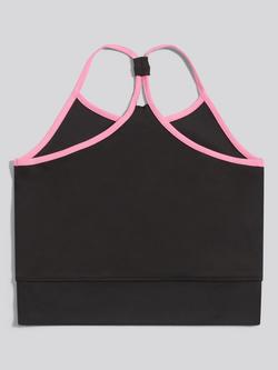 Juicy Couture Kids' Cropped Dance Top, Black/Multi - view 2, Black/Multi