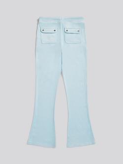 Juicy Couture Velour Bootcut Joggers - view 2, Chambray Blue