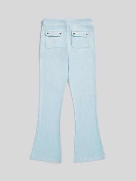 Juicy Couture Velour Bootcut Joggers - view 2, Chambray Blue