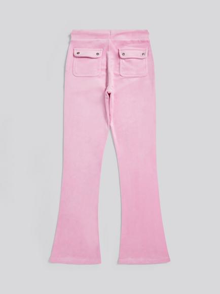 Juicy Couture Velour Bootcut Joggers - view 2, Fuchsia Pink