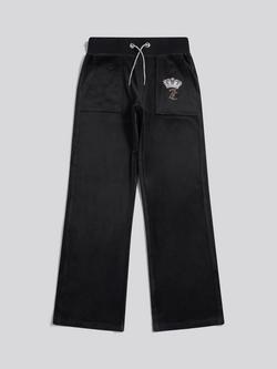Juicy Couture Kids' Velour Drawstring Joggers, Jet Black, Jet Black