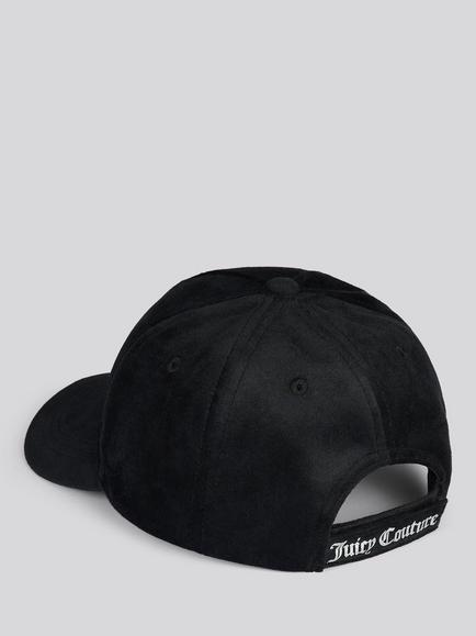 Juicy Couture Kids' Logo Velour Baseball Cap - view 2, Black