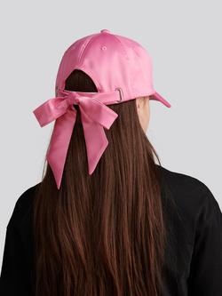 Juicy Couture Kids' Satin Diamante Bow Back Cap, Sachet Pink - view 2, Sachet Pink