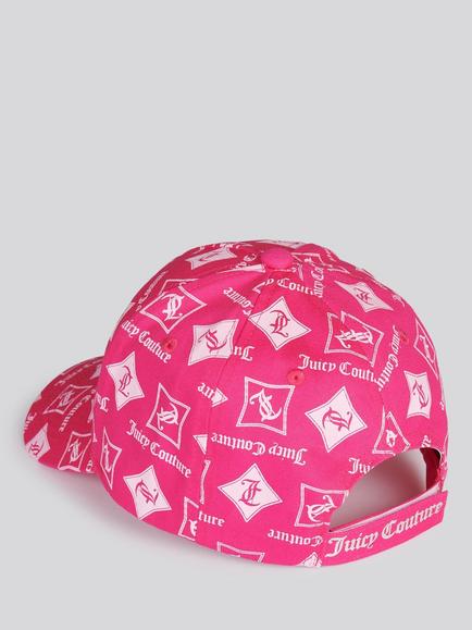 Juicy Couture Kids' Logo Canvas Baseball Cap, Fuchsia Purple - view 2, Fuchsia Purple