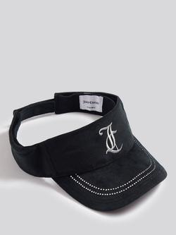 Juicy Couture Kids' Velour Diamante Visor, Black