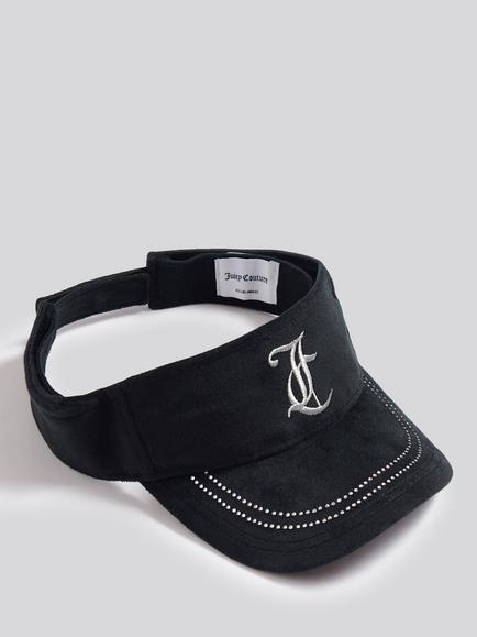Juicy Couture Kids' Velour Diamante Visor, Black