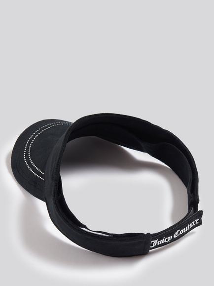 Juicy Couture Kids' Velour Diamante Visor - view 2, Black