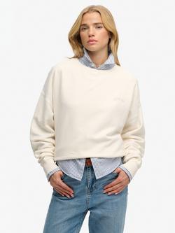 Superdry Essential Logo Crew Sweatshirt, Off White, Off White