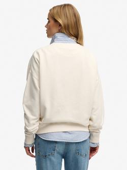 Superdry Essential Logo Crew Sweatshirt, Off White - view 2, Off White