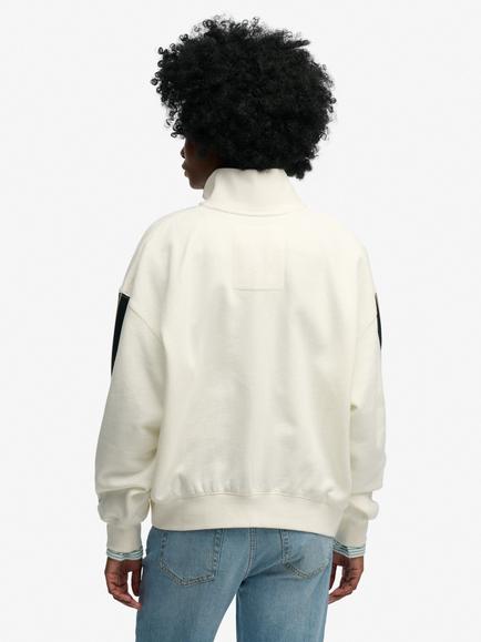 Superdry Country Club Appliqué Half Zip Jacket - view 2, Cream
