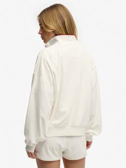 Superdry Heritage Terry Half Zip Sweatshirt, Cream - view 2, Cream