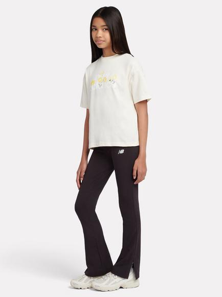 New Balance Kids' Flare Leggings and T-Shirt Set, Linen/Black - view 2, Linen/Black