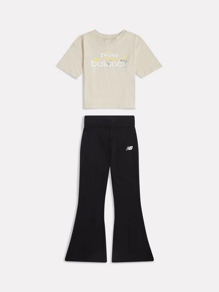 New Balance Kids' T-Shirt and Leggings Set, Linen, Linen