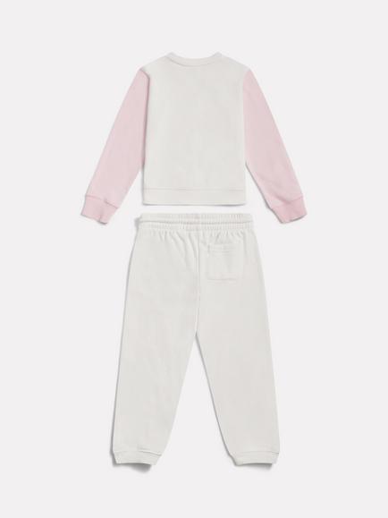 New Balance Baby Colour Block Sweatshirt & Joggers Set, Ivory White - view 2, Ivory White