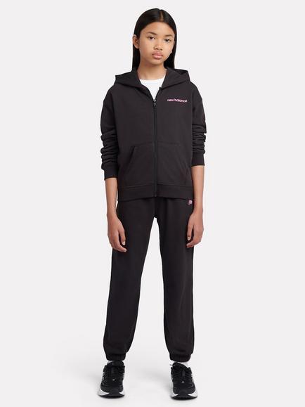 New Balance Kids' Relaxed Hoodie and Joggers Set, Black, Black
