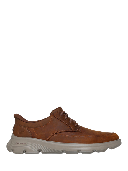 Skechers Arch Fit Garza Rowan Leather Shoes, Dark Brown, Dark Brown