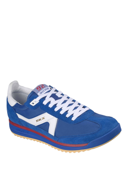 Skechers SKX 92 Spective Leather Trainers - view 2, Blue/Multi