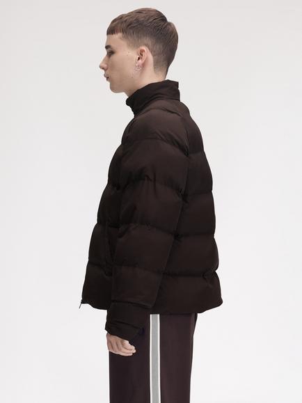 Fred Perry Raglan Sleeve Puffer Jacket, Rich Brown - view 2, Rich Brown