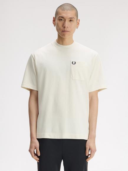 Fred Perry Relaxed Cotton T-Shirt, Ecru, Ecru