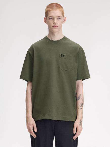 Fred Perry Relaxed Cotton Crew Neck T-Shirt, Lrl Wrth Green, Lrl Wrth Green