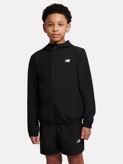 New Balance Kids' Panel Track Jacket, Black, Black