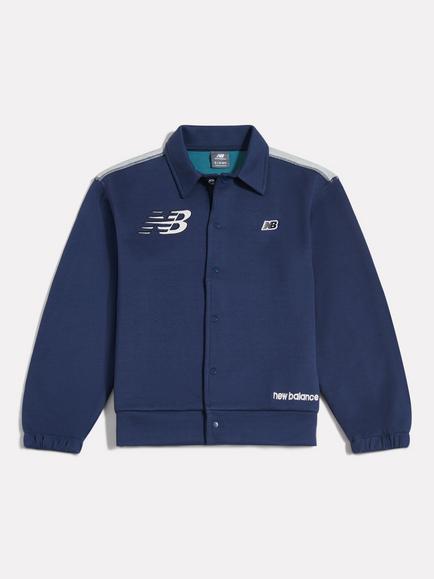 New Balance Kids' Premium Coach Bomber Jacket, Navy, Navy