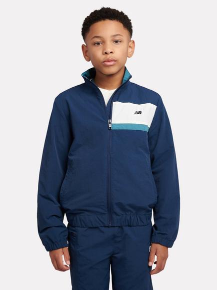 New Balance Kids' Premium Track Jacket, Navy, Navy
