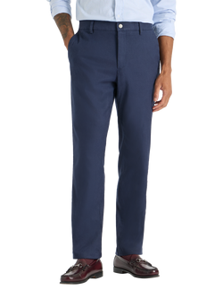 SPOKE Linen Blend Sharps Narrow Thigh Slim Chinos, Navy
