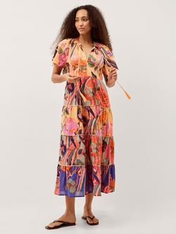 Monsoon Carmen Floral Tiered Dress, Multi, Multi