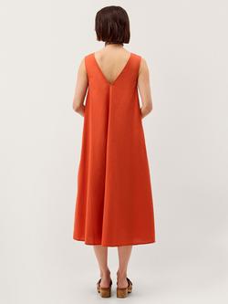 Monsoon Rosalie Embellished Floral Dress, Orange - view 2, Orange