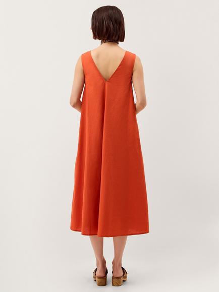 Monsoon Rosalie Embellished Floral Dress, Orange - view 2, Orange