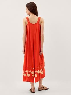 Monsoon Eliana Floral Jumpsuit containing LENZING™ ECOVERO™ Viscose, Orange - view 2, Orange