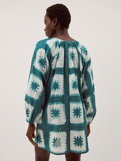 Monsoon Malia Tie Dye Kaftan, Teal - view 2, Teal