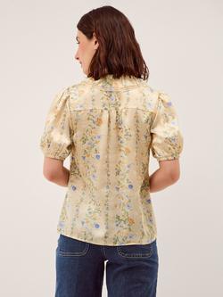 Monsoon Naomi Floral Shirt - view 2, Lemon