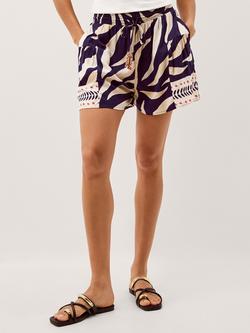 Monsoon Paloma Shorts containing LENZING™ ECOVERO™ Viscose, Navy, Navy