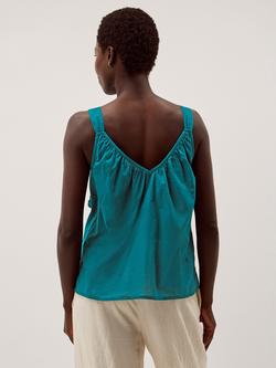 Monsoon Rosalie Embellished Floral Cami Top, Teal - view 2, Teal