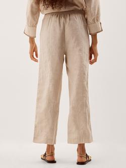 Monsoon Lucy Pure Linen Trousers, Natural - view 2, Natural