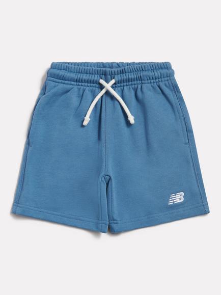 New Balance Kids' Cotton French Terry Logo Shorts, Heron Blue, Heron Blue