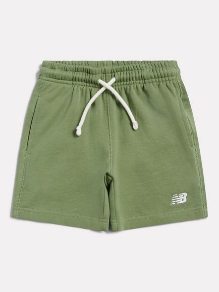 New Balance Kids' Pure Cotton Drawstring Shorts, Oregano, Oregano