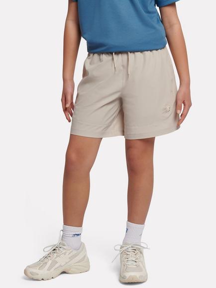 New Balance Kids' Stretch Shorts, Natural Oyster, Natural Oyster