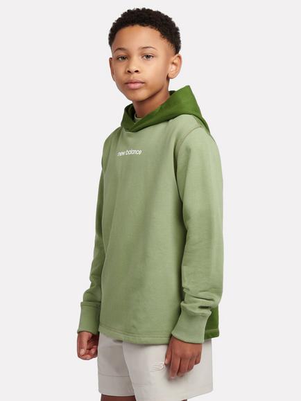 New Balance Kids' 574 Back Graphic Hoodie, Oregano - view 2, Oregano